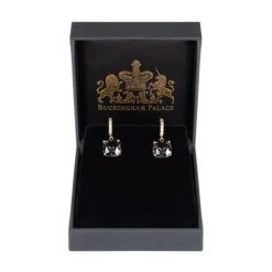 Black Square Crystal Earrings