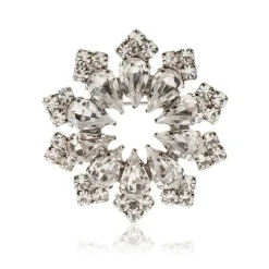 Crystal Decagon Brooch