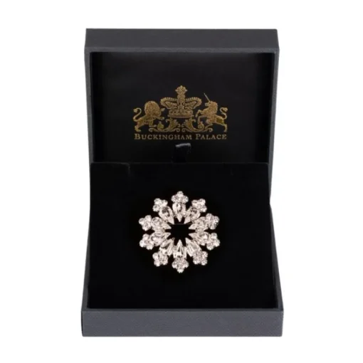 Crystal Decagon Brooch