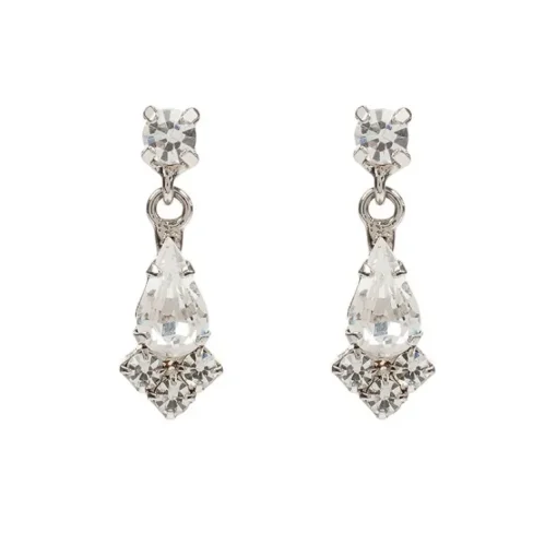 Crystal Decagon Earrings