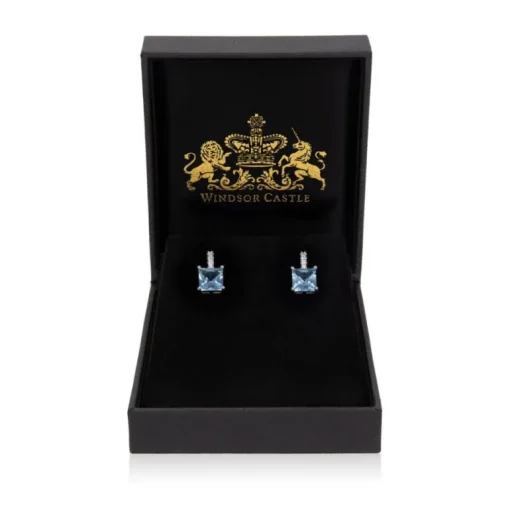 Crystal Square Drop Earrings