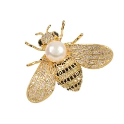 Gold Bee Brooch