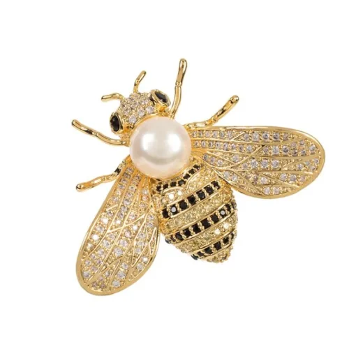 Gold Bee Brooch