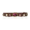 Jewel Encrusted Dark Mauve Hairclip