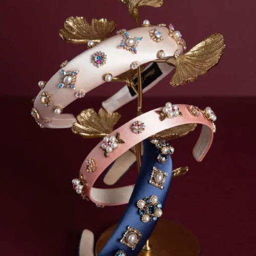 Jewel Encrusted Pink Hairband