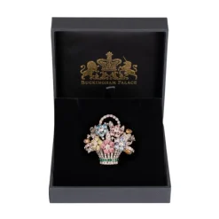 Pastel Flower Basket Brooch
