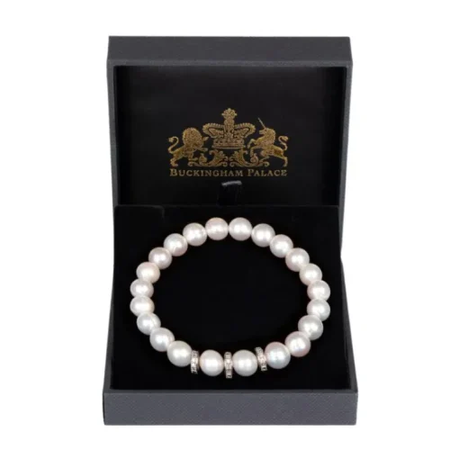 Pearl And Crystal Disc Bracelet