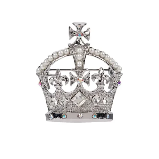 Silver Crown Brooch