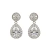 Silver Drop Teardrop Earrings