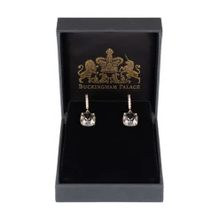 White Square Crystal Earrings